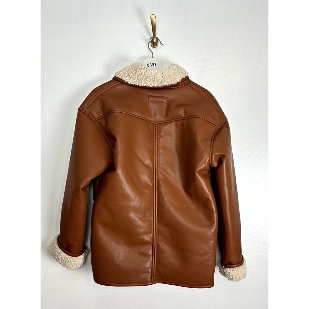 BLANKNYC Faux Shearling & Faux Leather Jacket in Rainmaker Size X-Small NWT - Picture 5 of 5